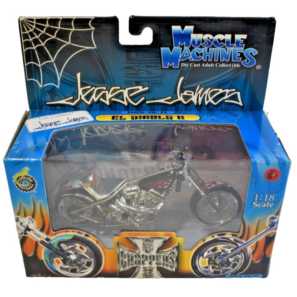 Jesse James West Coast Choppers El Diablo 2 1:18 Diecast JJ03-18-17 Muscle Mach